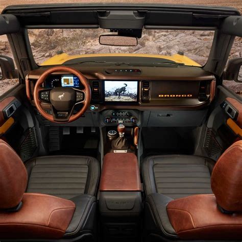 Ford Bronco interior with modern tech