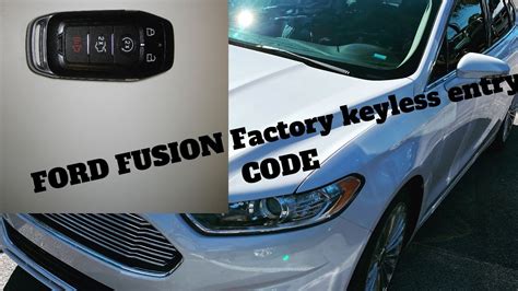 ford fusion factory code