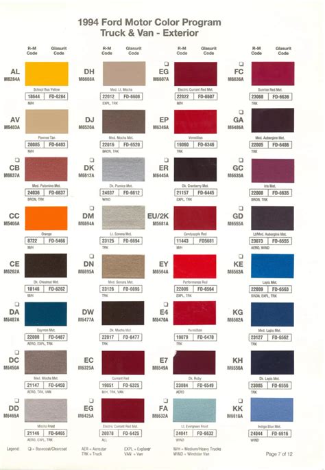 ford j paint code
