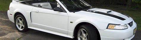Mechanic inspecting a Ford Mustang's suspension system for spring wear