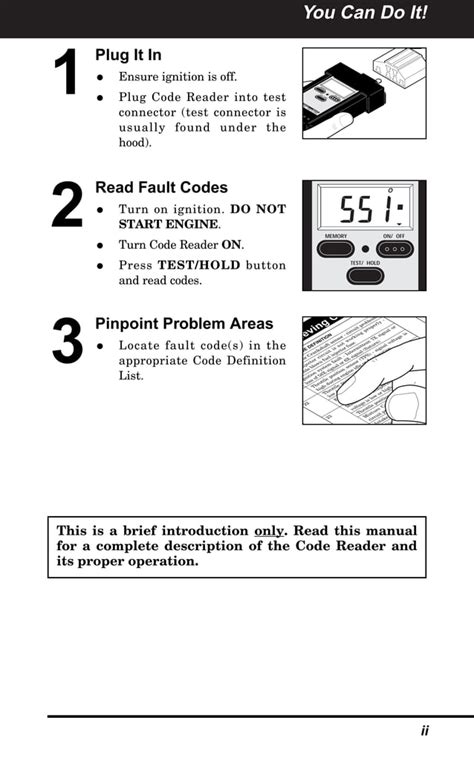 ford obd1 code reader manual