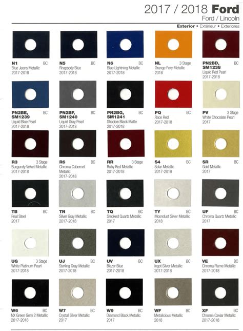 ford paint code a