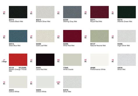 ford paint code a1