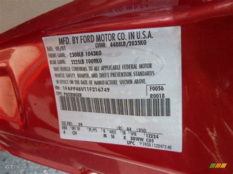 ford red paint code