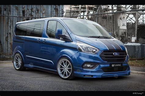 A close-up of a Ford Transit engine, hinting at performance tuning possibilities.