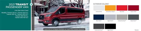 ford transit red colour code