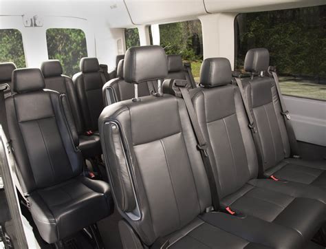 Flexible seating arrangements in a Ford Transit Wagon interior
