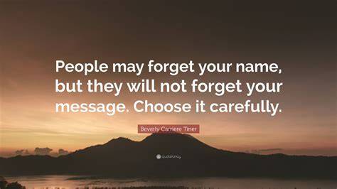 forget name