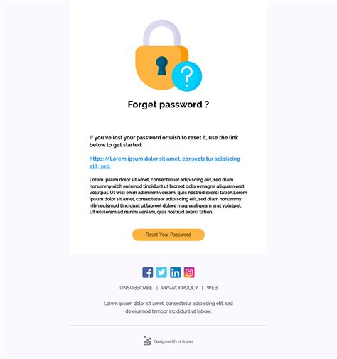 forgot password email template html css