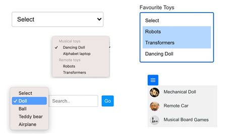 form dropdown in html