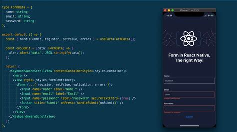 form example react native
