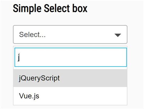 form select box html