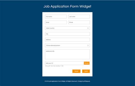 form template html code