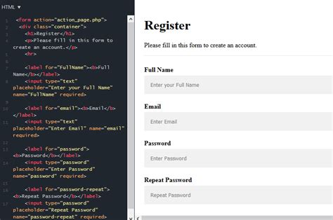 form to html code