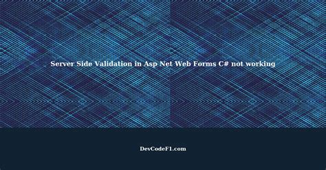 form validation in asp net c#