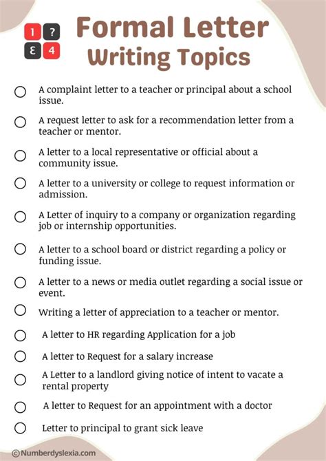 formal and informal letter topics for class 7 icse
