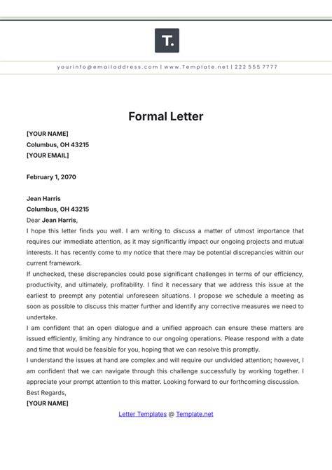 formal document writing