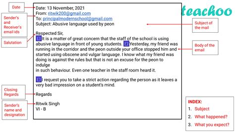 formal email writing examples for students in english