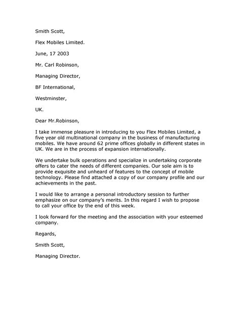 formal introduction letter example