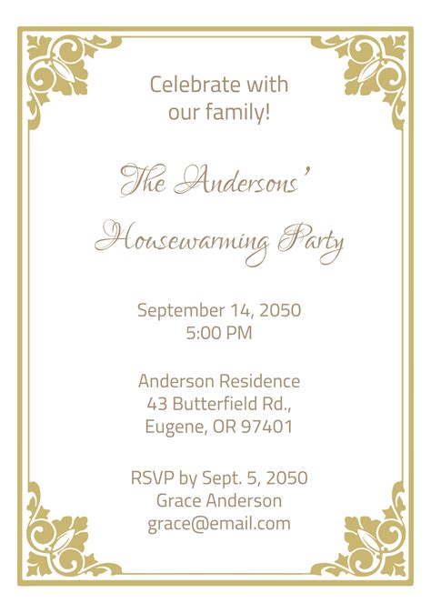 formal invitation