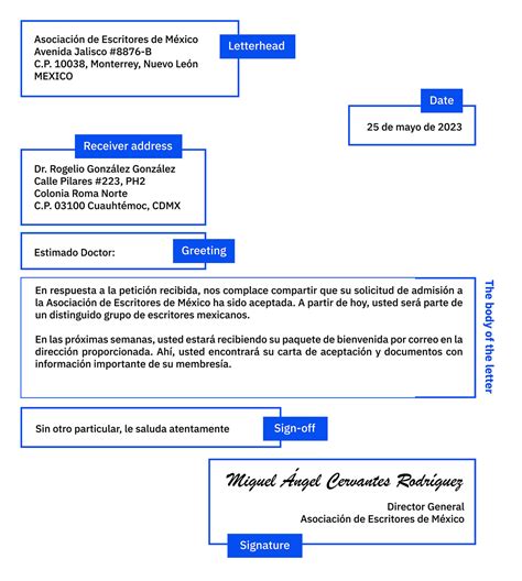 formal letter in spanish template
