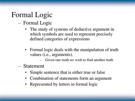 formal logic definition and examples