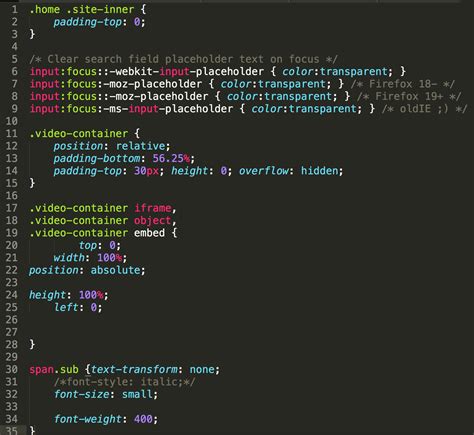 format css code in sublime text