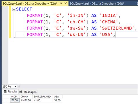 format method in sql