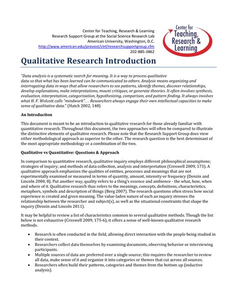 format of introduction in qualitative research