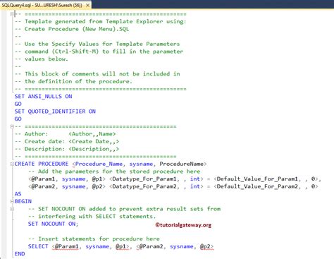 format procedure in sql server