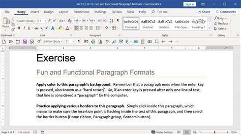 formatting text and paragraph in ms word pdf