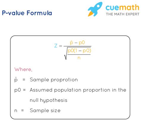 formula for calculating p value in statistics