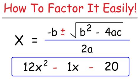 formula for factorization method