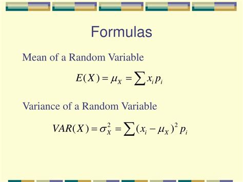formula for mean of random variable