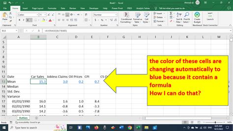 formula to automatically change cell color in excel