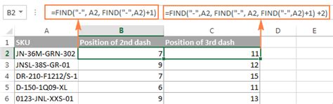 formula to search for specific text in excel