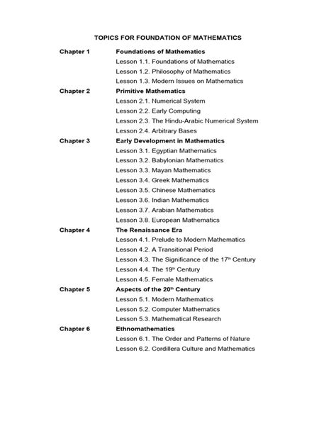 foundation of mathematics pdf notes
