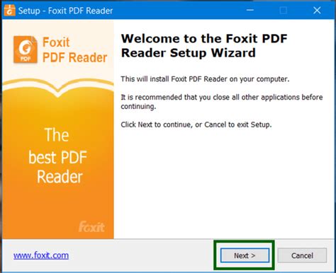 foxit pdf reader silent install