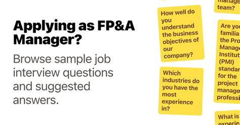 fp&a manager interview questions and answers