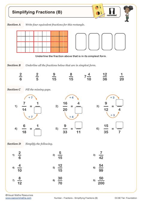 fraction examples with answers grade 4