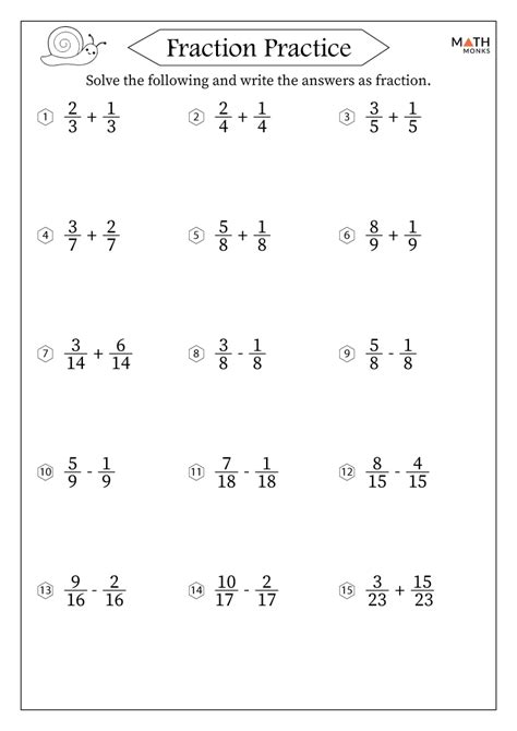 fraction practice problems