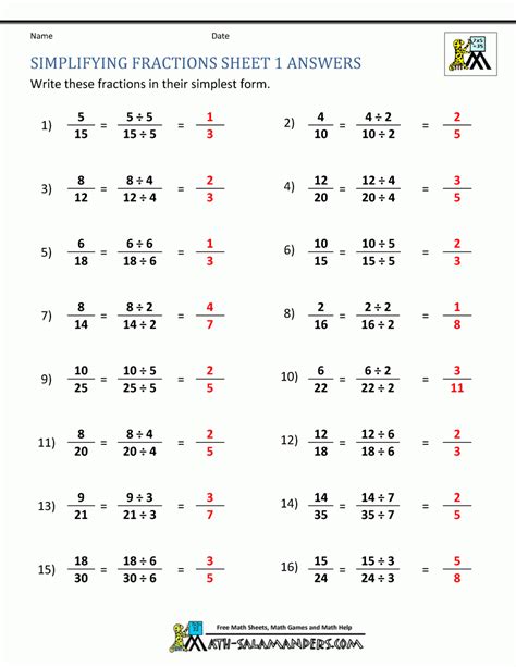 fraction questions with answers pdf