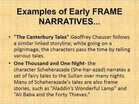 frame story examples books