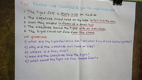 frame wh questions with answers class 10