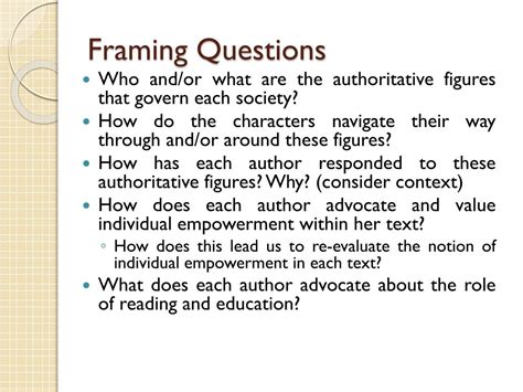framing questions examples with answers