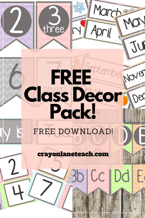 Free Classroom Decor Printables