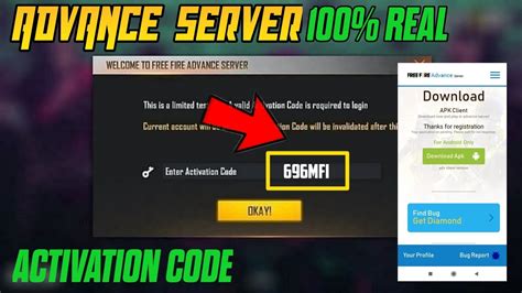 free fire advance server activation code generator