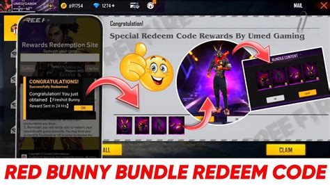 free fire bunny bundle redeem code