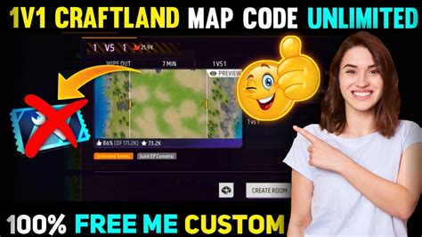 free fire craftland map code copy and paste unlimited ammo