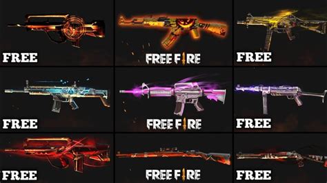free fire gun skin code